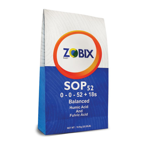 ویژگی ها و مقدار مصرف کود ۵۲-۰-۰ Zobix SOP